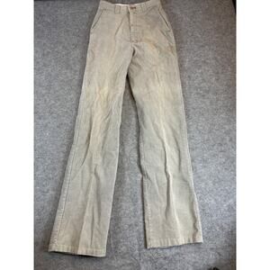 VINTAGE Big Yank Corduroy Pants Womens Size 24x31 Beige Straight High Rise Retro